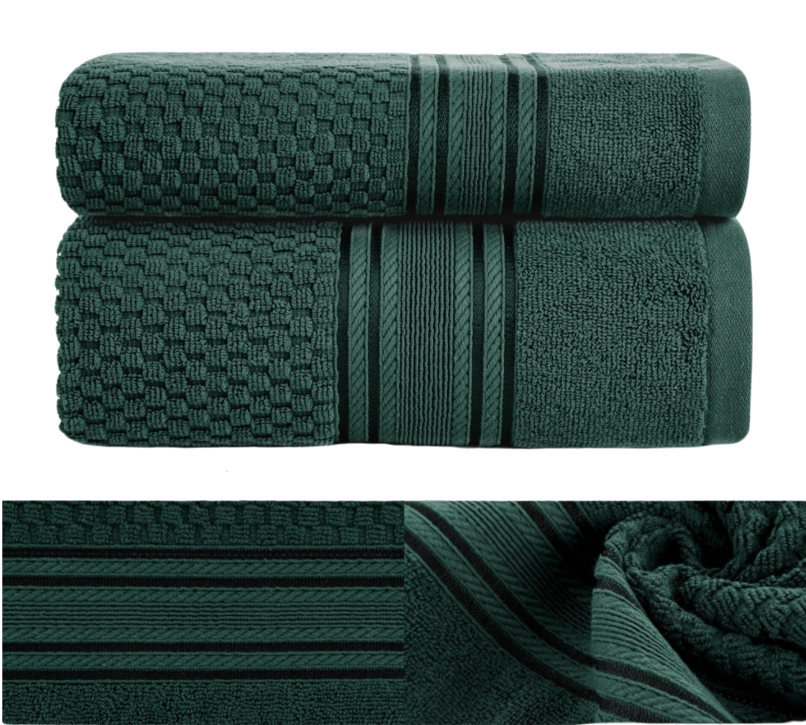set_bavlnenych_uterakov_tmavo_zelenej_farby